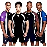 KOMBAT USA Half Sleeve Rash Guard | BJJ No Gi | Jiu Jitsu BJJ Rash Guards | MMA Ranked Short Sleeve Compression Rashguard