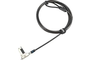 Kensington Slim N17 2.0 Combination Laptop Lock for Wedge-Shaped Slot Dell Laptops (K65094WW)