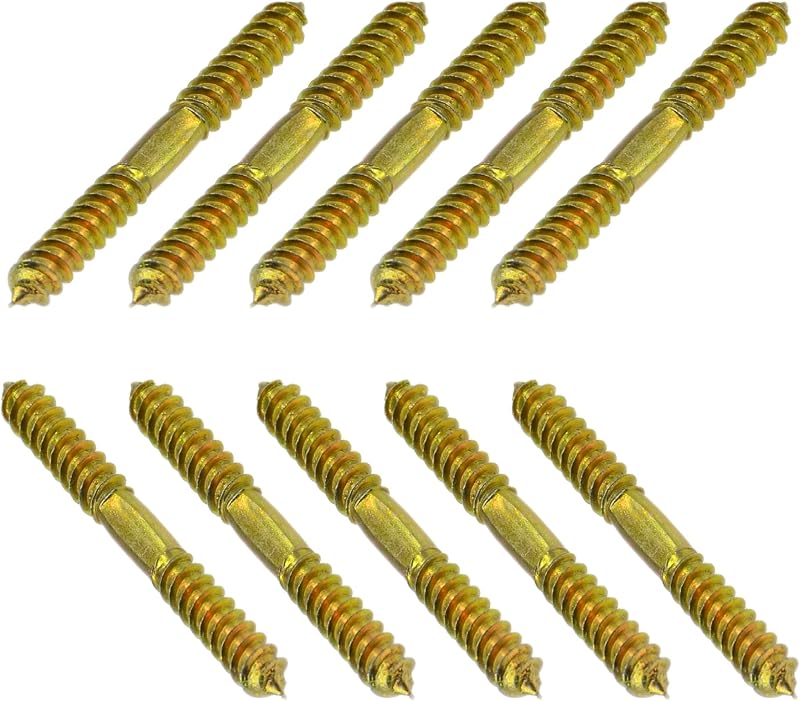 DDHOMIN 10 PCS M8 80mm Double End Screws Galvanized Iron