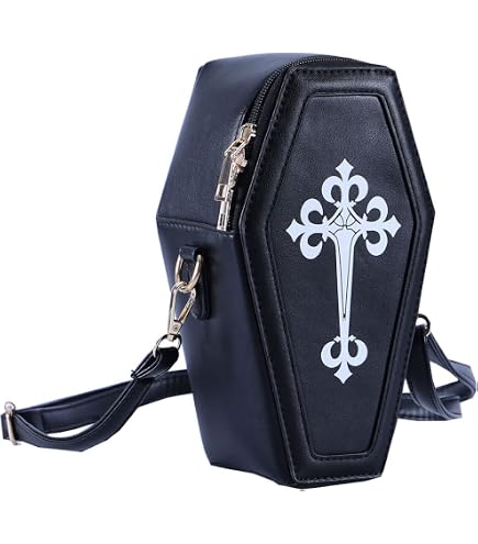 Gothic Purse Coffin Shape Crossbody Bag Mini Punk Small Bag  display picture 1