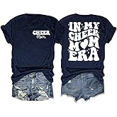 Semisun in My Cheer Mom.T-Shirt Women Letter Graphic Tees Cheer Mom Game Day Pullover Top Love Mama