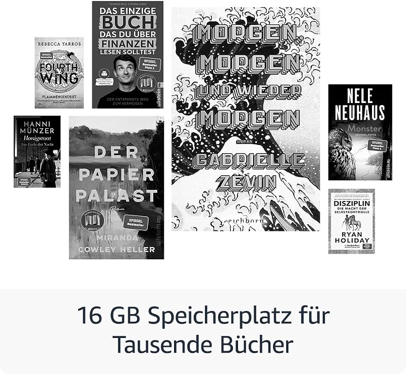 Kindle 16 GB (Version 2024) – Leicht und kompakt, mit schnellem Umblättern und hohem Kontrastverhältnis – ohne Werbung – schwarz