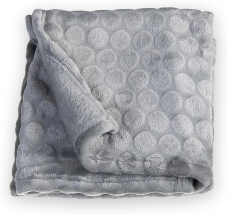 Clair de Lune Marshmallow Soft Baby Blanket 90 x 70 cm Grey