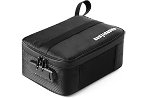 GENTINGBRO Bag with Combination Lock Medicine Lock Bag Travel Bag Lunch Bag Black