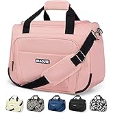 Underseat Carry On Luggage - Lightweight Travel Tote Weekender Bag Overnight Duffle for Travel, Personal Item - Pink-16Inch