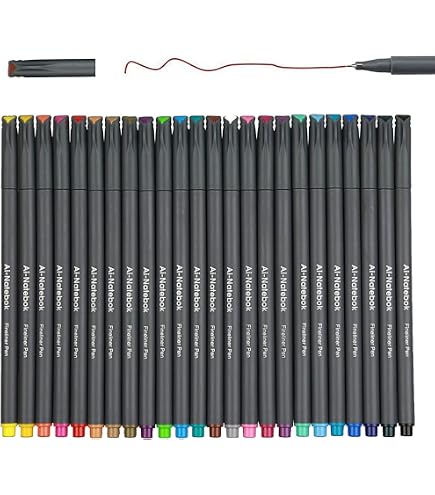 Fine Tip Pens Muchcute Micro Fineliner Drawing Art Pens: 20 Set (12 ...