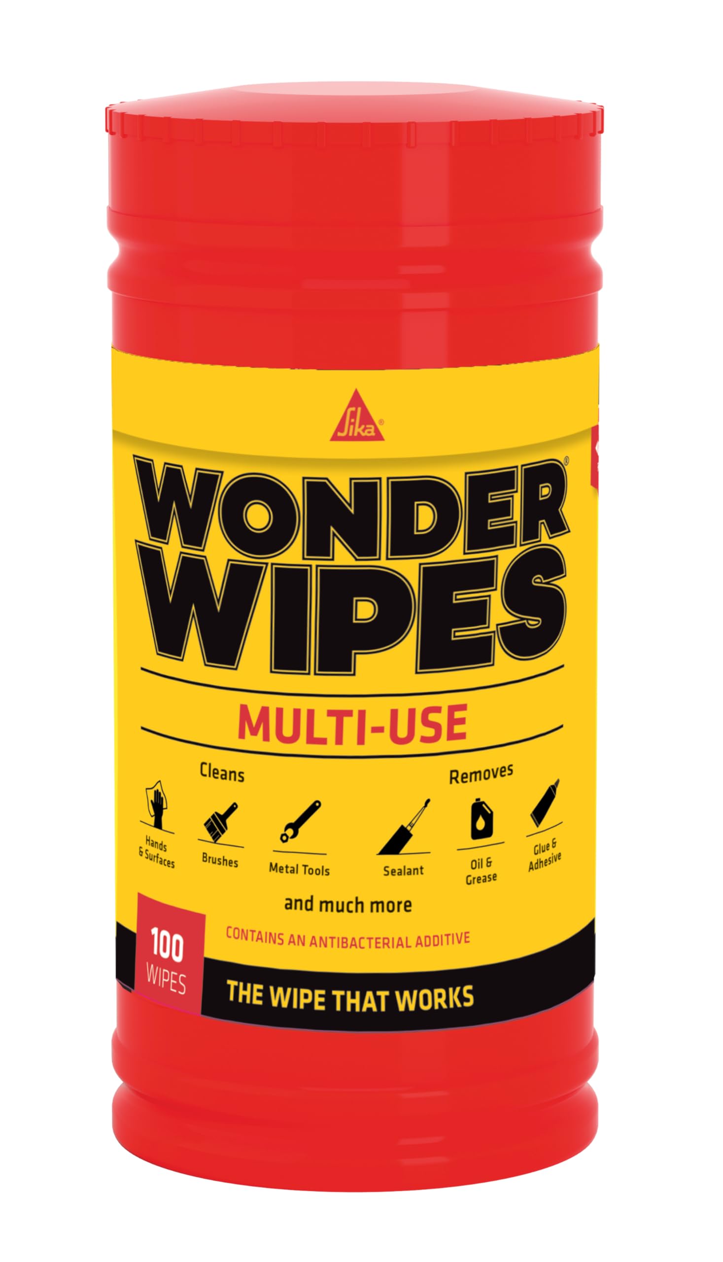 Everbuild WIPE80X6 Wonder Wipes, 6 Tubes of 100 Wipes