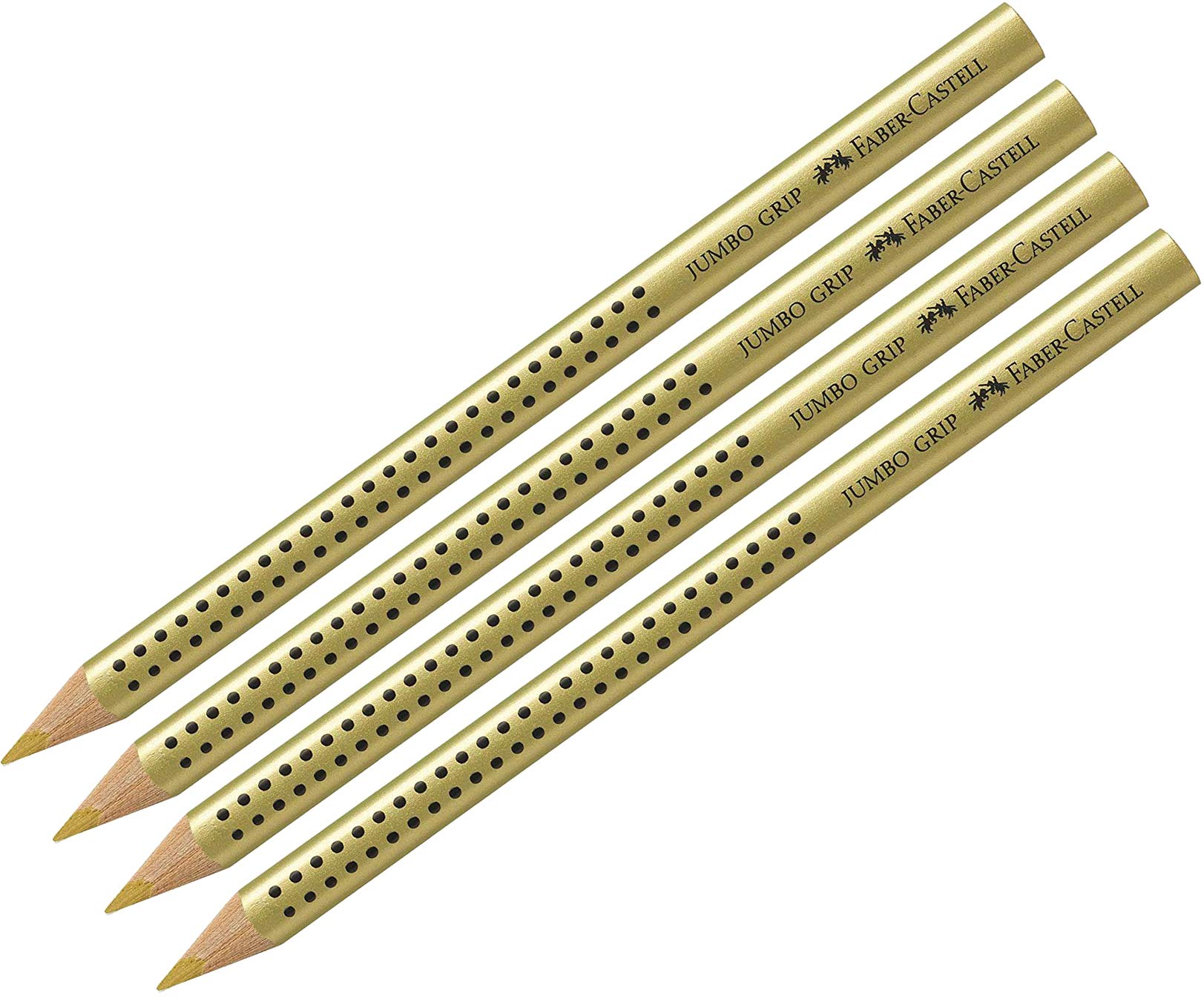 Faber-Castell - Jumbo Grip Colouring Pencils (Gold, Pack of 4)