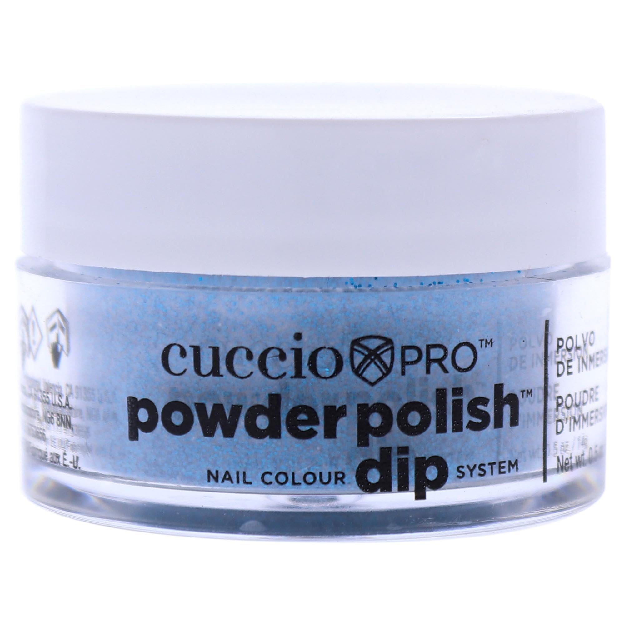 Cuccio - Pro Powder Polish Nail Colour Dip System - Deep Blue Glitter - for Women - Nail Powder - 0.5 oz