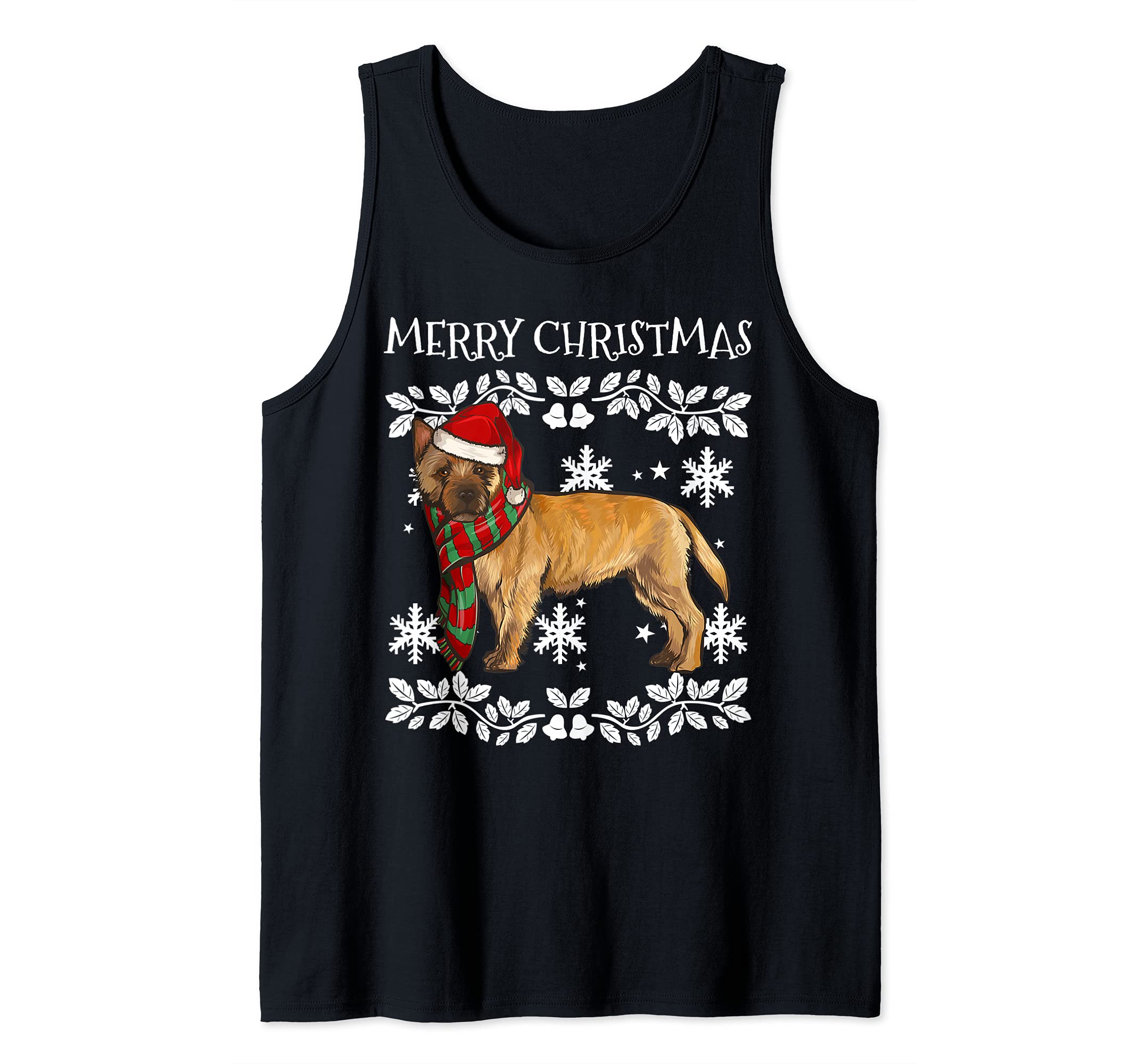 Merry Christmas Ornament Cairn Terrier Xmas Santa Tank Top