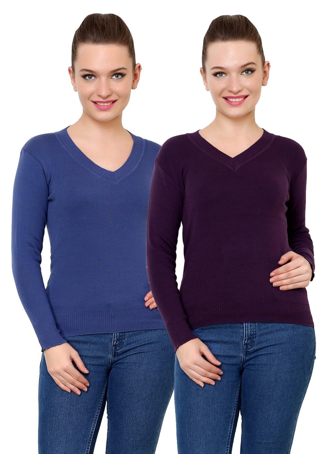 renka knitted pullover sweater for women (pack of 2)