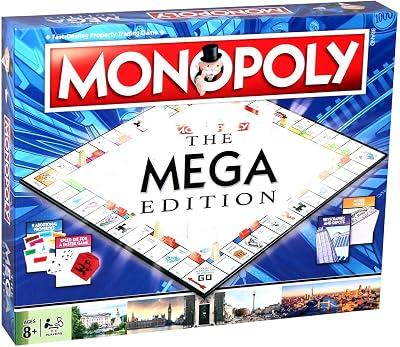 Winning Moves Mega Monopoly Board Game 12 Extra Spaces Ages 8 Plus