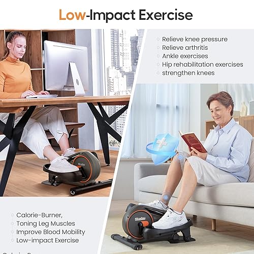 Niceday 2-in-1 Under Desk Elliptical, Ellipse Leg Exerciser with