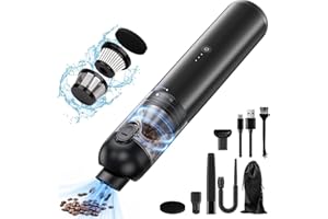 Akjbl Handheld Vacuum Cordless Car Vacuum Cleaner 16,000 Pa Strong Powerful Suction Vacuum Cleaners Car Mini Vacuum, Portable Vacuum Cleaner for Car Home Office, Ultra Light Dust Busters for Pet Hair