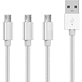 TalkWorks Micro USB Cable 3 Pack (6ft) Long Android Phone Charger Braided Heavy Duty Fast Charging Cord for Samsung Galaxy S6