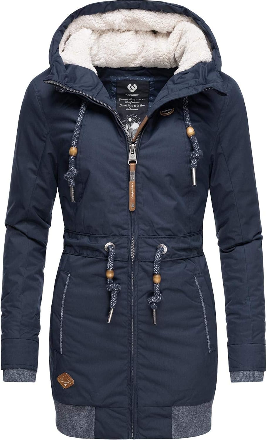 Veste D'hiver Ragwear Canny Pour Femme Avec Capuche - Tailles XS à 6XL | Parka Matelassée Déperlante Et Chaude
