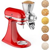 GVODE Grain Mill Attachment for KitchenAid Stand Mixer, 9 Grind Levels | All-Metal Flour Mill, Food-Safe Die-Cast Aluminum Alloy, Grinds Wheat, Corn, Oats, Millet, Coffee Beans