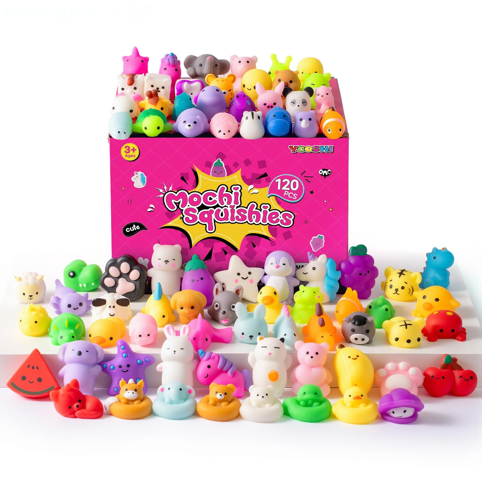 30 Pcs Mochi Squishy Toys for Kids, Cute Animal Stress Relief Toys, Kawaii Mini Sensory Toys for Birthday Party Favors, Classroom Prizes, Goodie Bag Fillers, Treasure Box Toys, Boxed