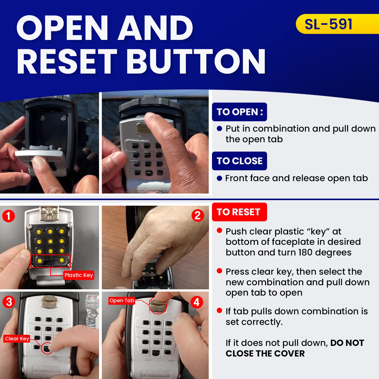 Mua SL-591 Car Window Punch Button Lock Box, Black- Portable Key ...