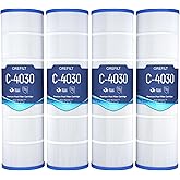Grefilt 4-Pack C4030 Pool Filter Cartridges, Compatible with Hayward SwimClear C4030, C4025, C4020, Replaces Pleatco PA106, Hayward CX880XRE, Unicel C-7488, 425 sq.ft