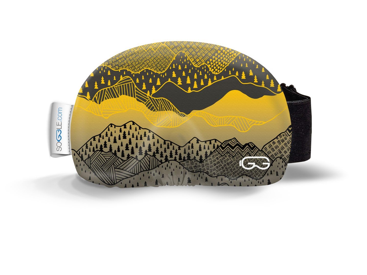 Soggle Ski Goggles Protective Cover Made of Microfibre (One Size), Colour: Structured Slovakia Yellow