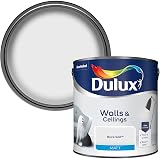 Dulux Matt Emulsion Paint Walls Ceilings Rock Salt 2.5L
