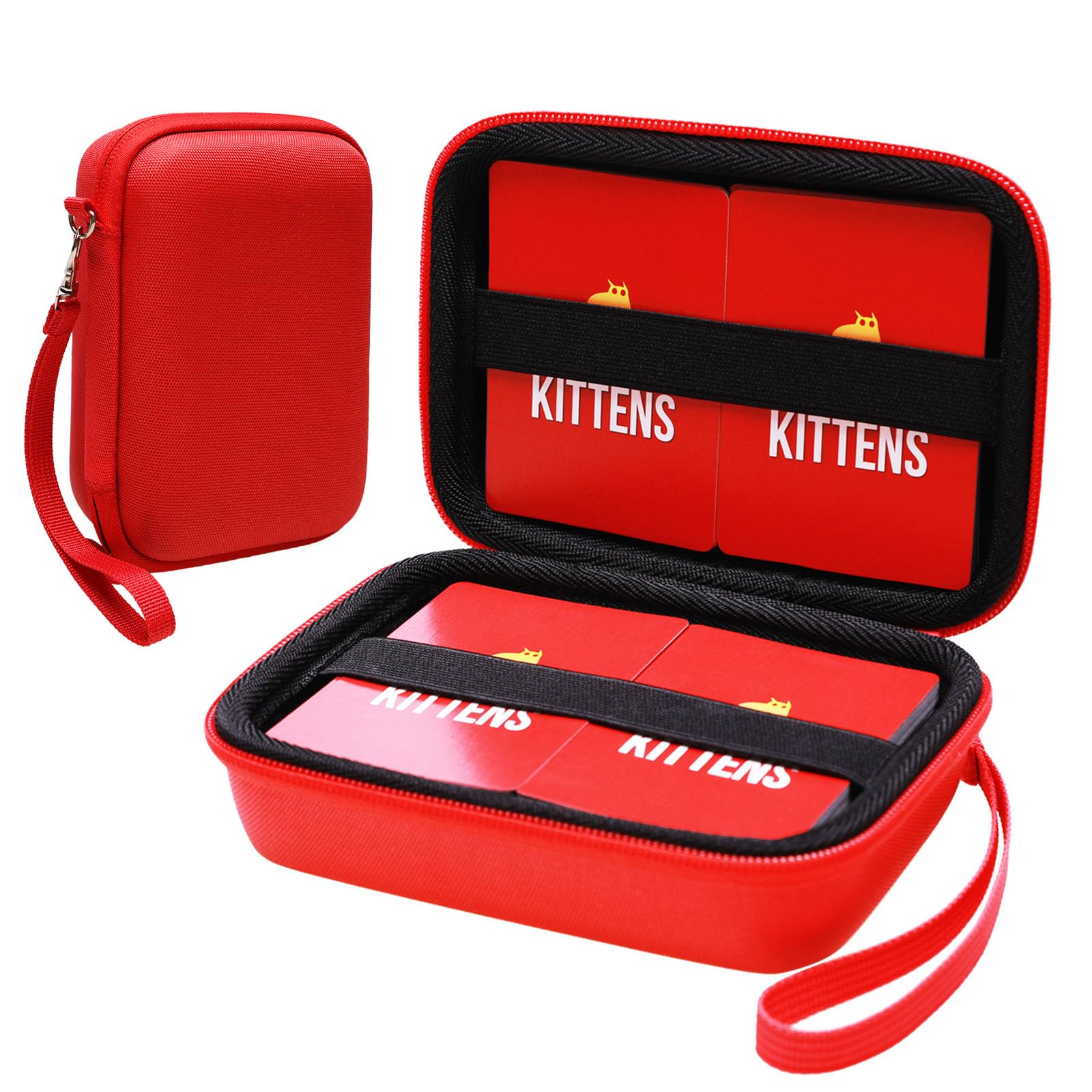 L LTGEM Playing Card Case Travel Carrying Case UNO Carrying Bag for Pokemon/Skip BO/SKYJO Card Games, Holds up to 300+ Game Cards Toy for Children from 3 Years (Case Only)