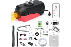 Triclicks Diesel Air Heater with Bluetooth APP Control 12V 5KW Parking Heater Diesel Night Heater Remote Control LCD Monitor 10L Tank For Truck, Boat, Car Trailer, Motorhomes, Campervans, Caravans