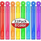 32-Piece 8 Colors Mini Bubble Wands Assortment Party Favors Toys for Kids Child, Christmas Celebration,Thanksgiving New Year,