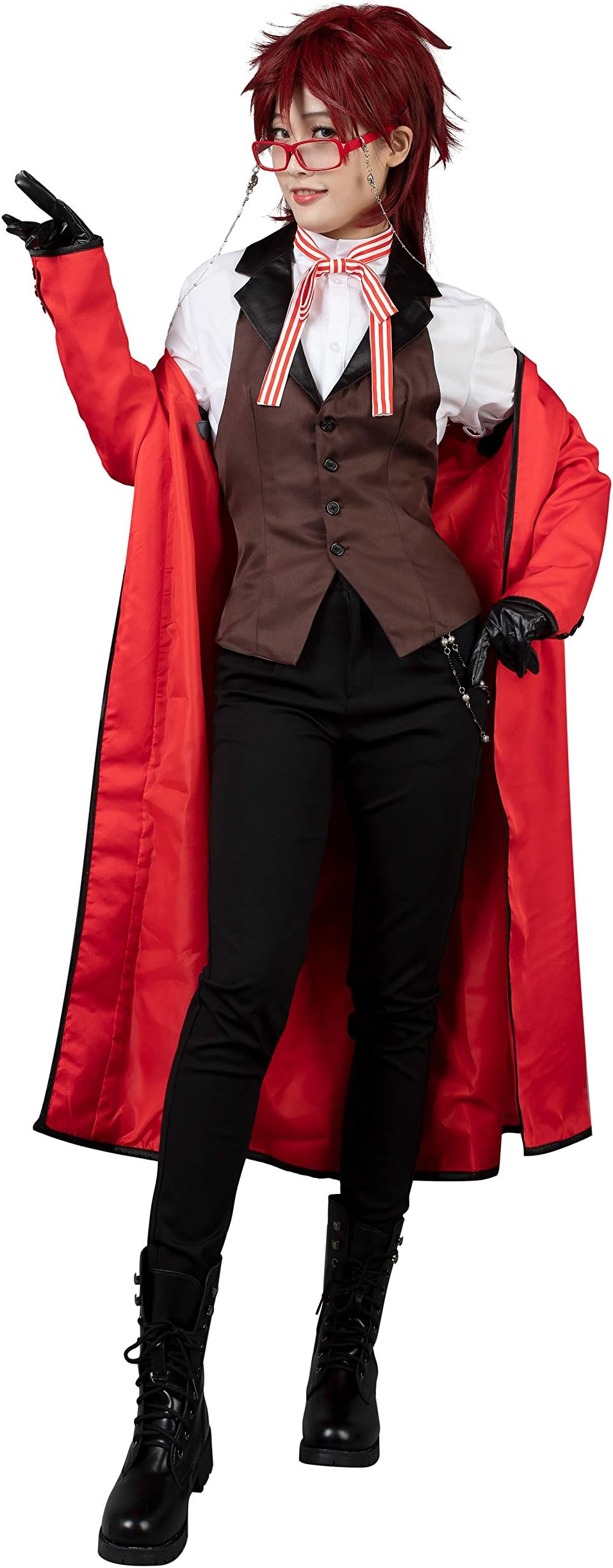 Cosfun Kuroshitsuji Black Butler Grell Sutcliff Cosplay Costume mp003219