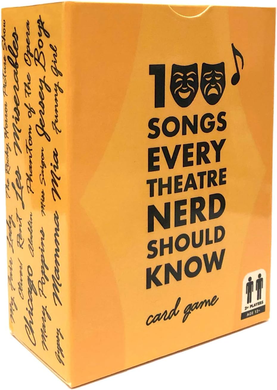 spinningrock 100 Songs Every Theatre Nerd Should Know - Ultimate Musical Theatre Card Game - Classic Deck