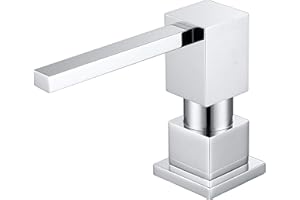 ULTIMATE UNICORN Sink Soap Dispenser for Kitchen Sink (Chrome), All Brass Built-in and Refill from Top Design,Metal Hand Soap & Dish Soap Copper Pump