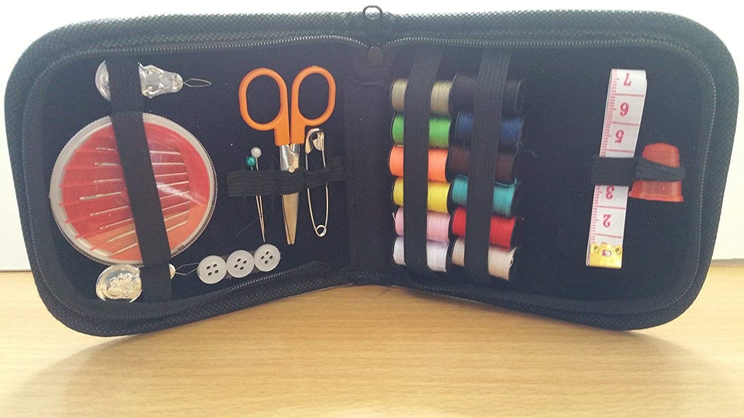 Travel Sewing Kit In Zip Up Case Amazon.co.uk Kitchen & Home
