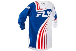 Fly Racing Youth F-16 Jersey (Red/White/Blue, Youth Large)