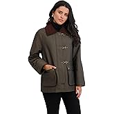 TAHARI womens Cotton Blend Barn Jacket With Snap Closure, Fully Lined, Cargo Pockets, Fully Lined
