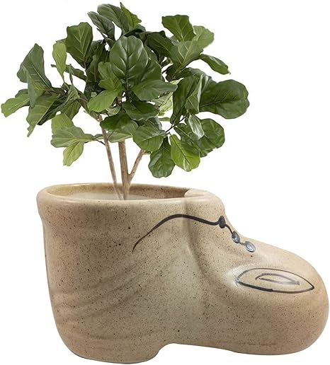 Amazon Co Jp 花瓶の靴の形のセラミック手作りデザイナー花瓶 安い ディスカウント価格ポットプランターホームインテリア クルジャ陶器 ホーム キッチン