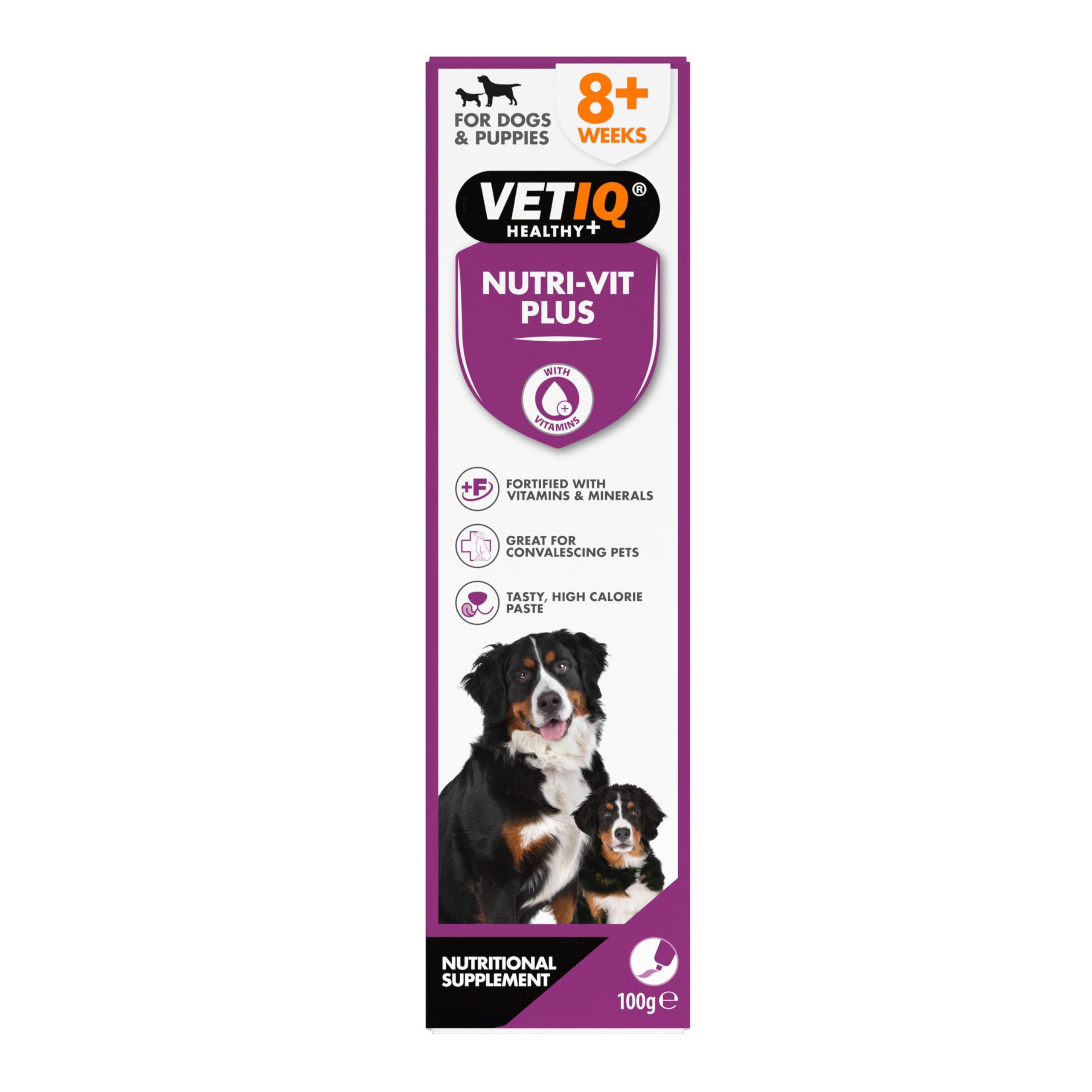 VETIQ Nutri-Vit Plus Vitamin Supplement Paste For Dogs & Puppies, Helps to Provide Extra Energy & Nutrition For Poor Eaters And Support When Off Their Food, 100 g (Pack of 1) โ image 1