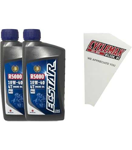 Amazon.com: Cyclemax 3PK of ECSTAR R5000 Standard 10W-40 Oil for