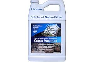 BLACK DIAMOND STONEWORKS Color Enhancer Sealer for All-Natural Stone and Pavers. Marble, Travertine, Limestone, Granite, Slate, Concrete, Grout, Brick, Block. (1 Gallon)