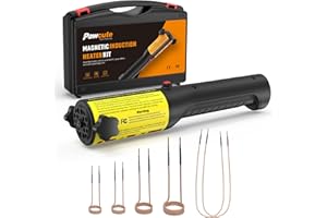 PAWCUTE Induction Heater 1200W for Bolt Removal, Magnetic Heating Tool with 6 Coils, Handheld Heat Tool for Rusty Nuts and Bolts,Yellow