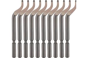 ASKWHY 10PCS Deburring Blades Set, BK3010 S150 Blades for Small Holes (Diameter <1.5mm), 1.69in High-Speed Steel Rotary Blades for Precision Deburring, Compatible with Universal Deburring Tools