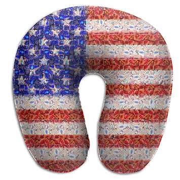 Amazon Com Kiengg American Flag Mosaic Art U Shaped Neck Pillow
