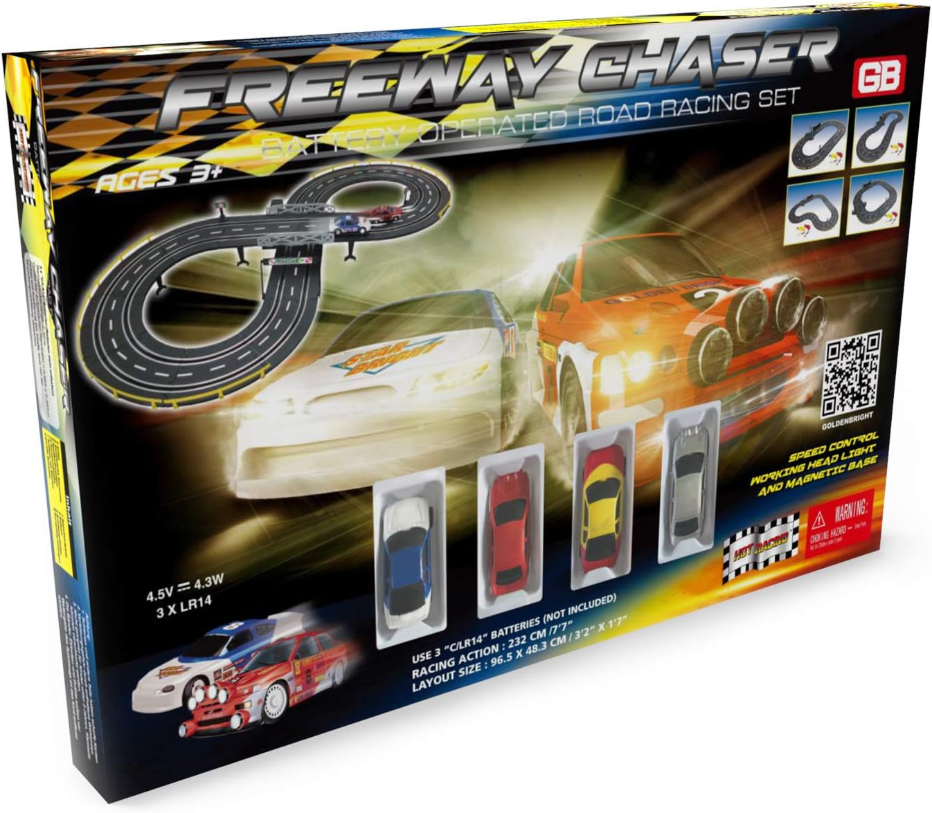 battery operated road racing set