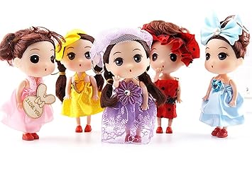 Amazon Aesetek かわいい人形 女の子 5インチ 五つセット 並行輸入