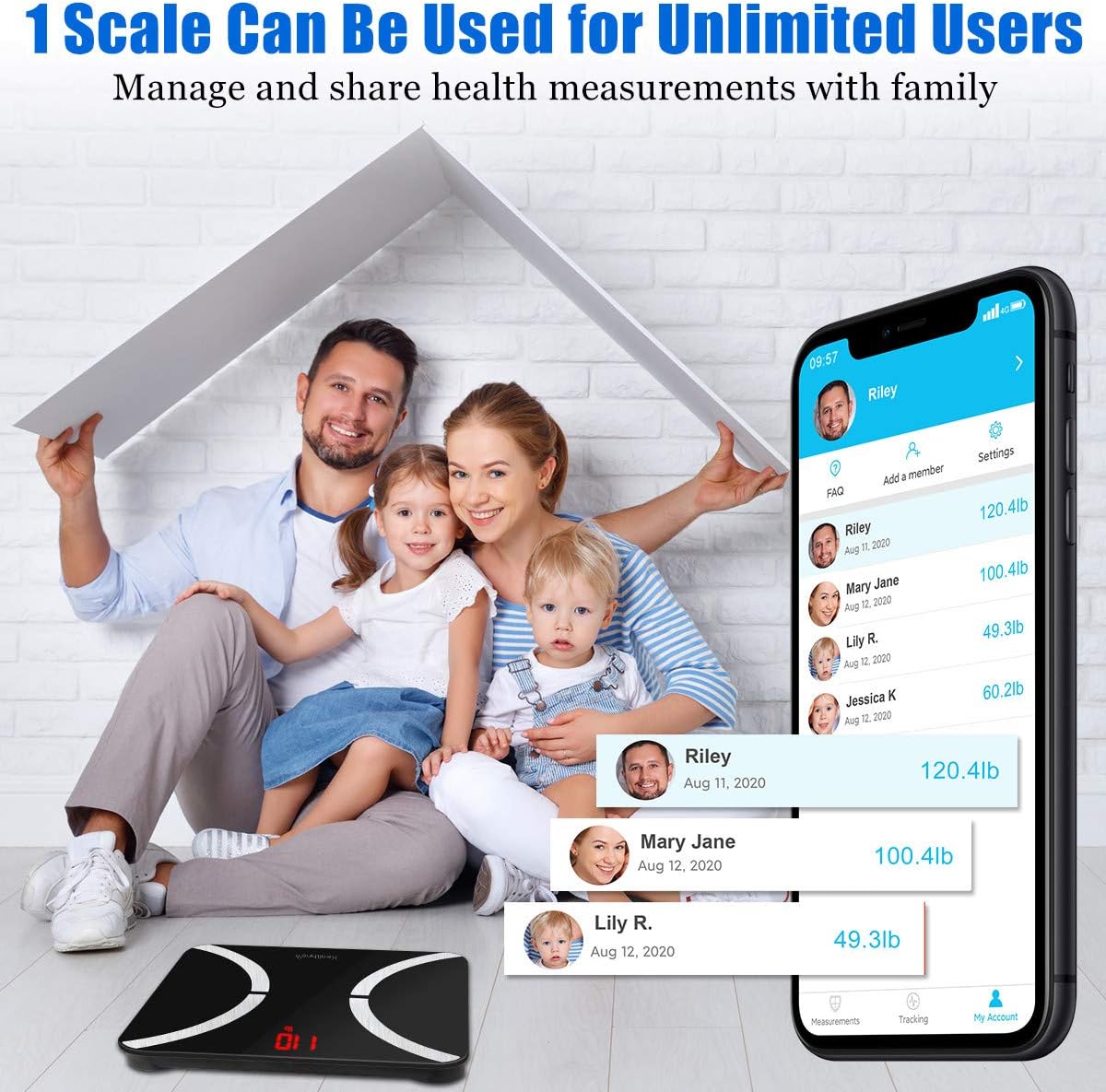 Bluetooth Body Fat Scale, Digital Bathroom Scale Weight Scale with BMI and Body Fat Percentage, Wireless Smart Scale Body Composition Analyzer Health Monitor with iOS Android App for Weight Loss: Health & Personal Care