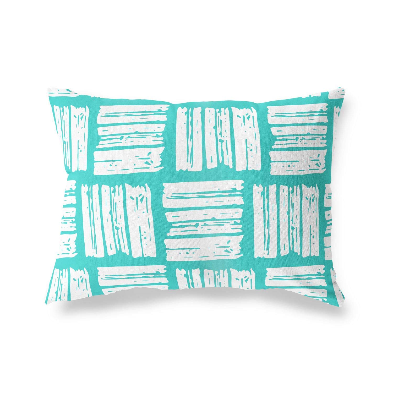 BonaMaison Decorative Cushion Cover, Turquoise-White Throw Pillow Covers, Home Decorative Pillowcases for Livingroom, Sofa, Bedroom, Size: 45X60 Cm - Designed and Manufactured in Turkey