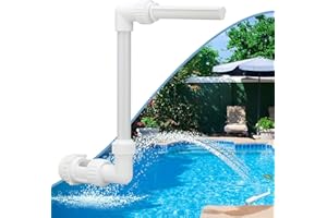 Pro Adjustable Pool Waterfall Kit,High-Pressure Jet Spray & Energy Efficient Aerator for in/Above Ground Pools,Tool-Free 10-S