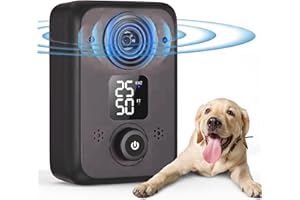 LapDog New 2024 Bark Deterrent Device for Dogs, Professional Ultrasonic Tool for Dog Training, Alternative to Bark Collar, Adjustable & Rechargeable, with LED Display Screen for Home