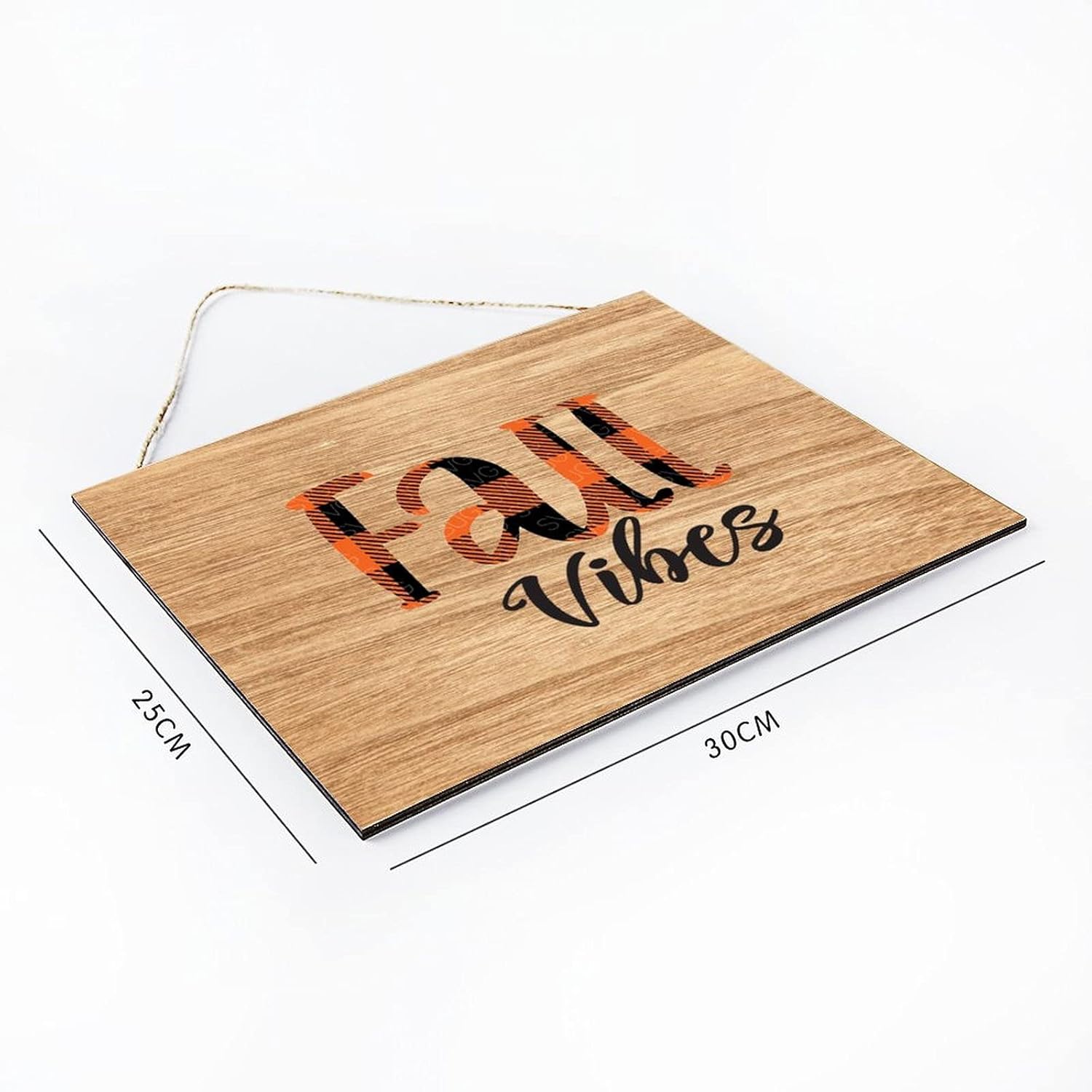 Fall Vibes File, Buffalo Plaid File, Fall File, Autumn File, Thanksgiving Rustic Wood Block Sign Wood Sign 10×12×0.2 inch: Home & Kitchen