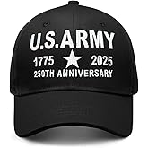 syienasdk US Army 250th Anniversary Trucker Hat for Men and Women American Embroidered Adjustable Washable Baseball Cap Gifts